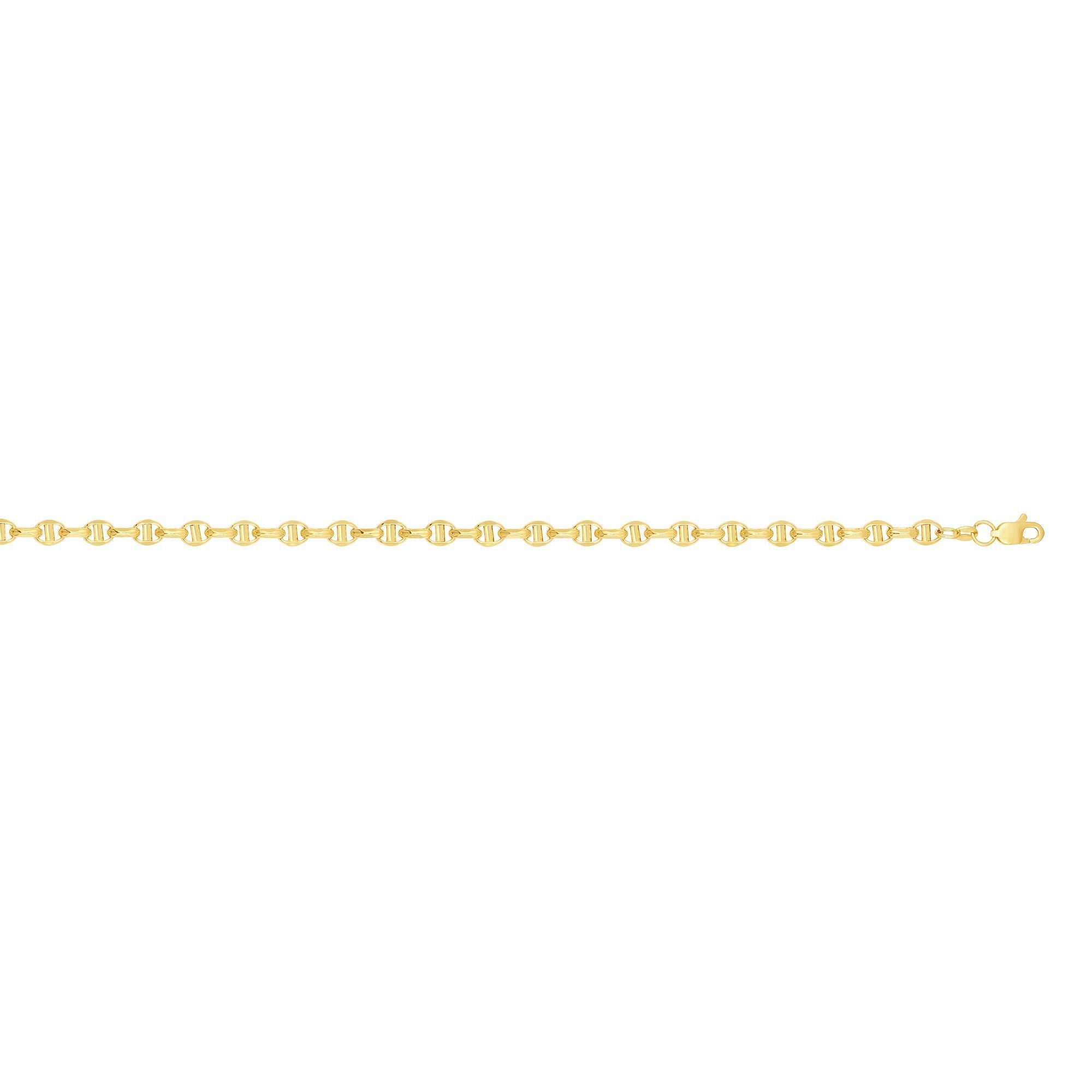 Shiny Lite Oval Anchor Chain with Lobster Clasp - wingroupjewelry