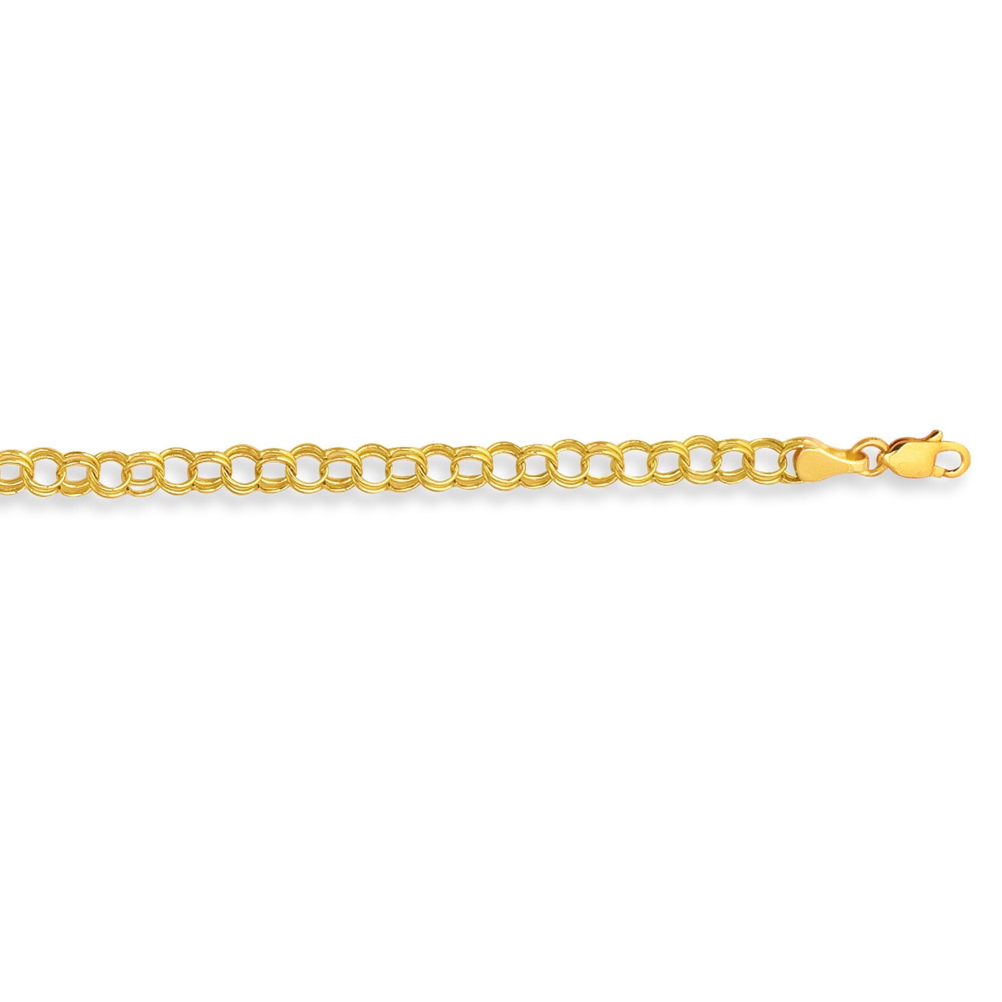 Diamond Cut Lite Link Chain Bracelet with Lobster Clasp - wingroupjewelry