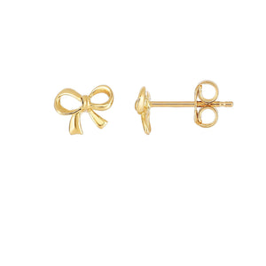 Dainty Bow Tie Minimalist Stud Push Back Earrings or Necklace or Set - wingroupjewelry