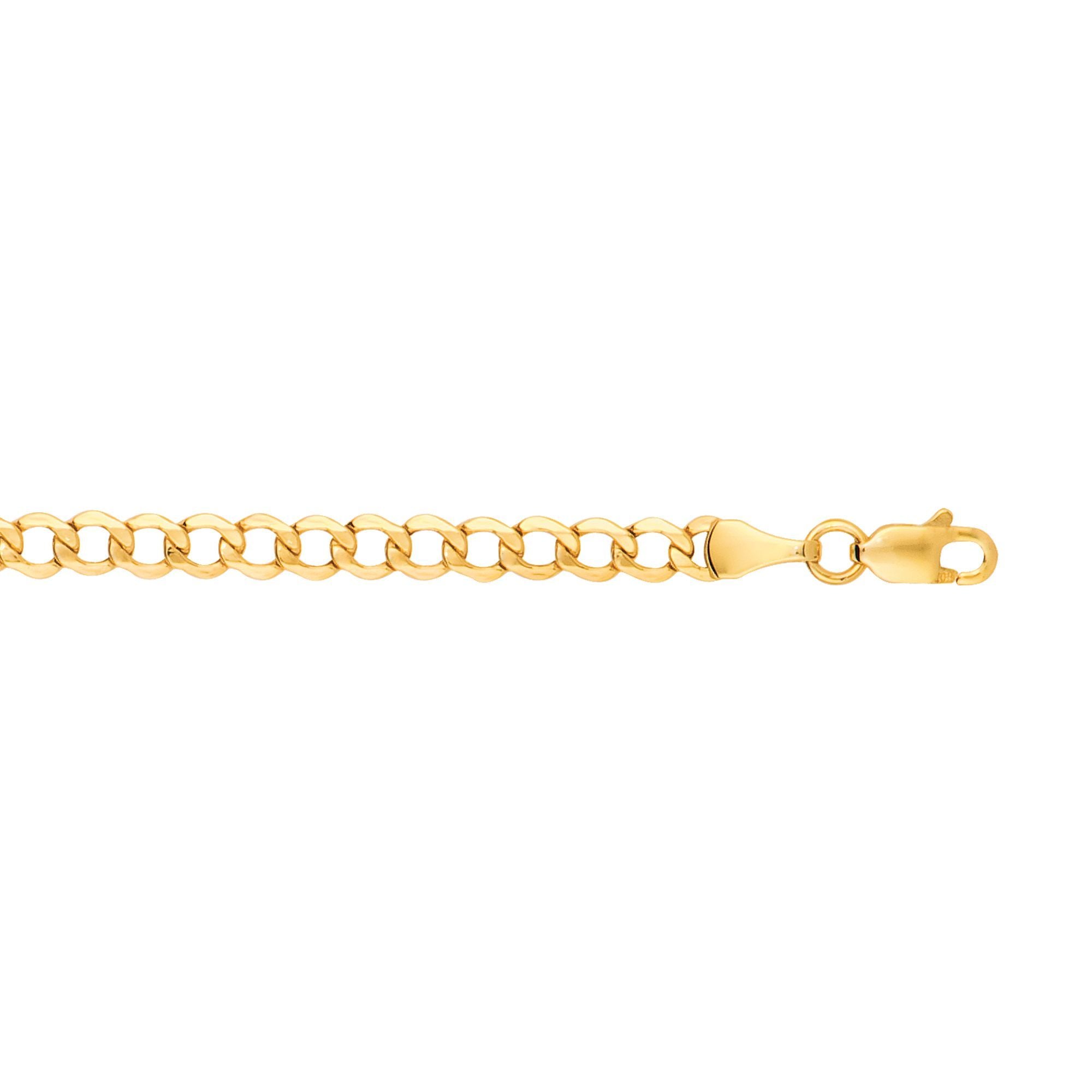 14k Minimalist Yellow Gold Lite Curb Men's Chain