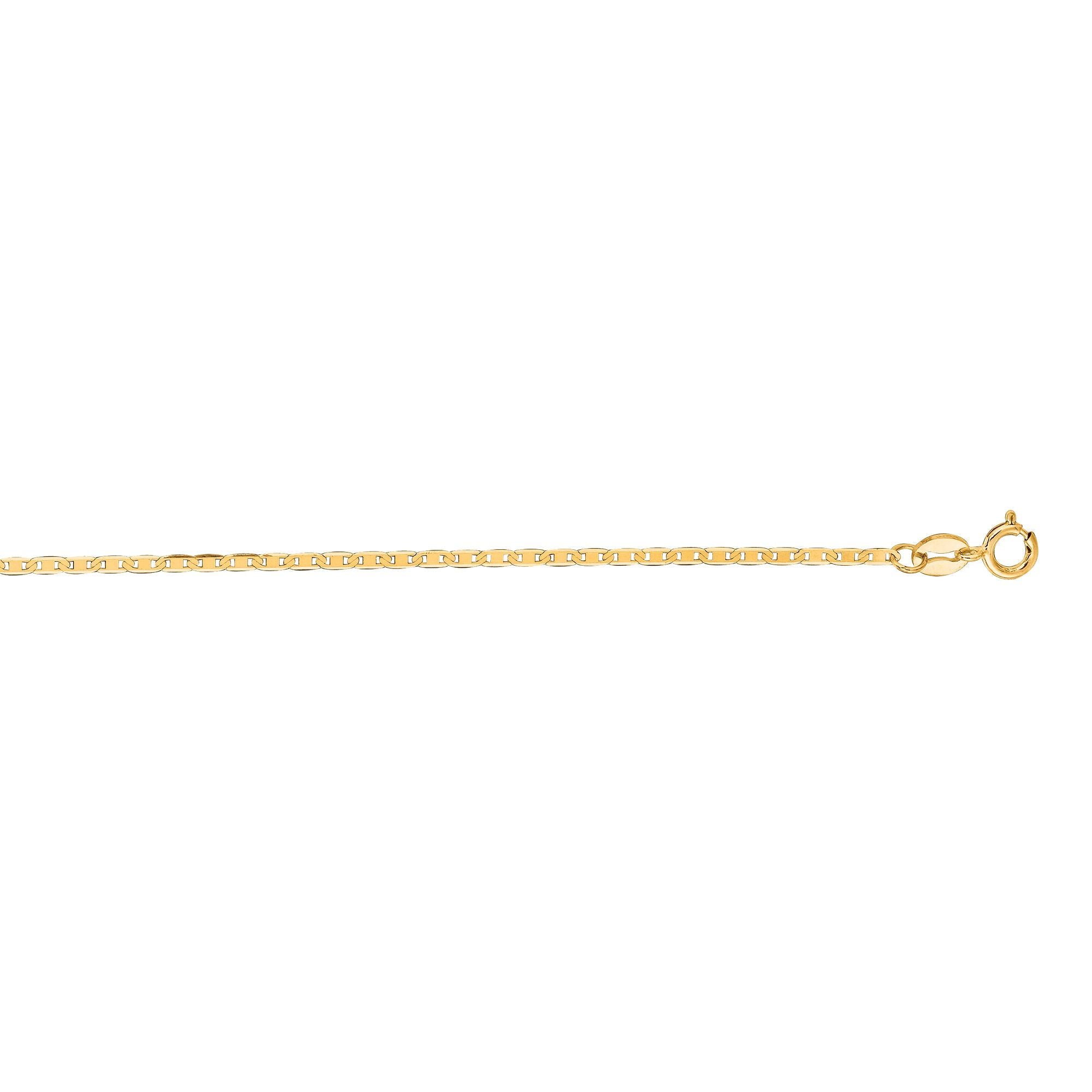 Diamond Cut Mariner Link Chain with Lobster Clasp