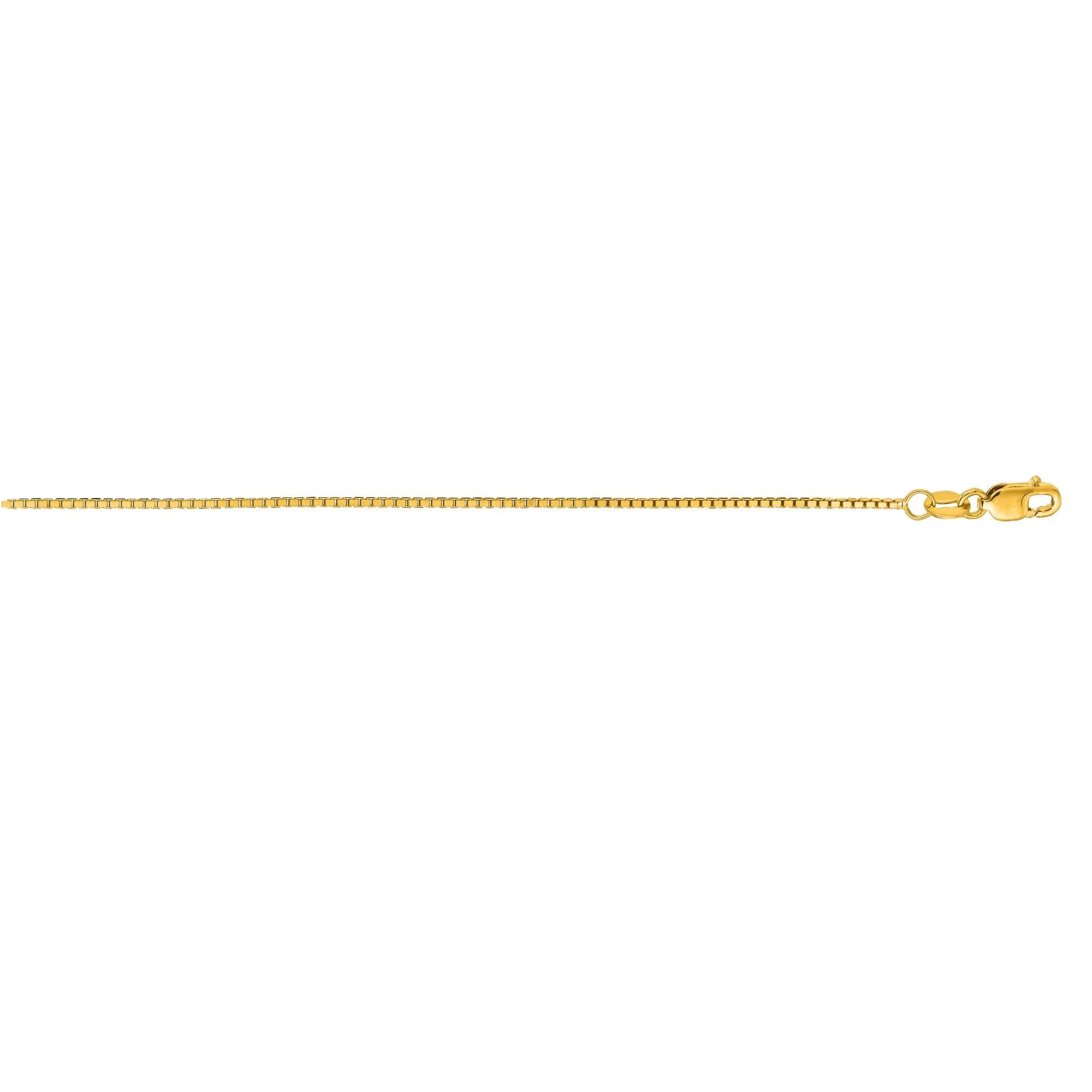 Minimalist Solid Gold Octagonal Box Chain 1mm Thick Mens' Chain - wingroupjewelry
