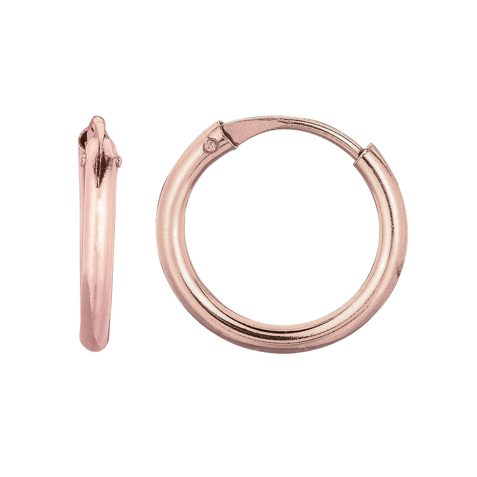 Minimalist Solid Gold Round Endless Hoop Earrings - wingroupjewelry