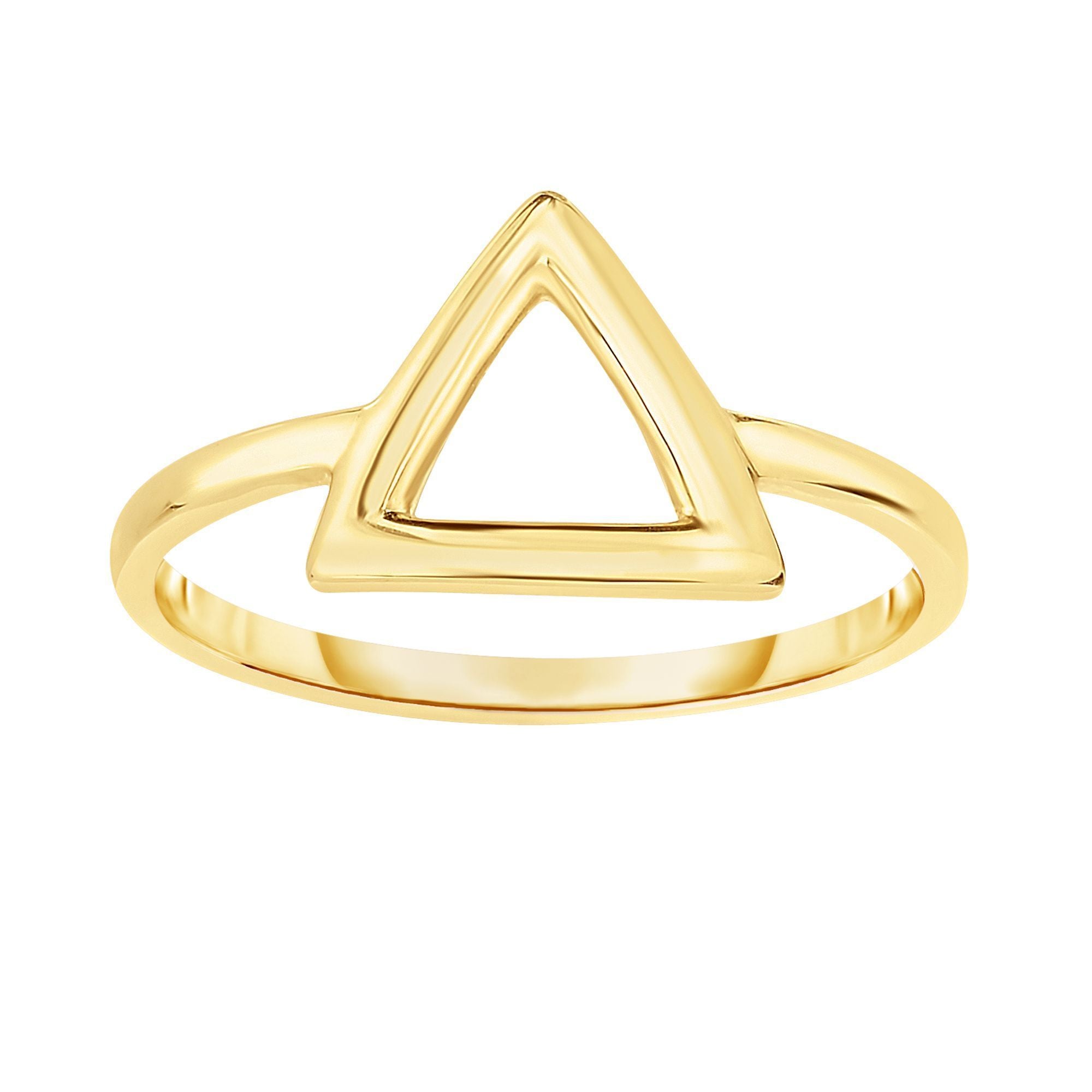 14k Minimalist Solid Gold Triangle Tribe Ring