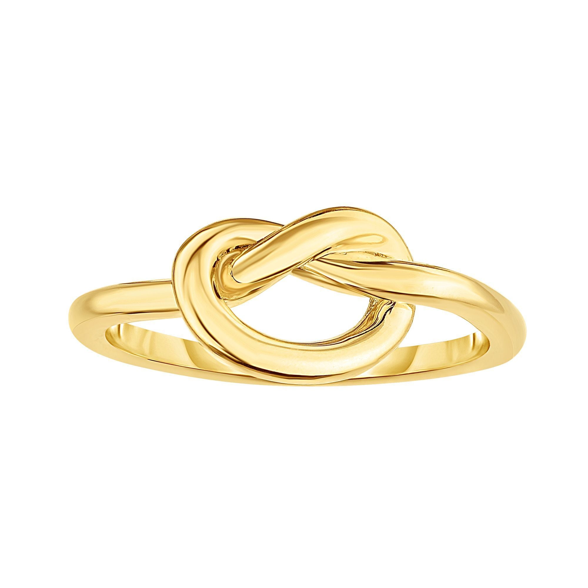 14k Minimalist Yellow Gold Love Knot Solid Gold Ring