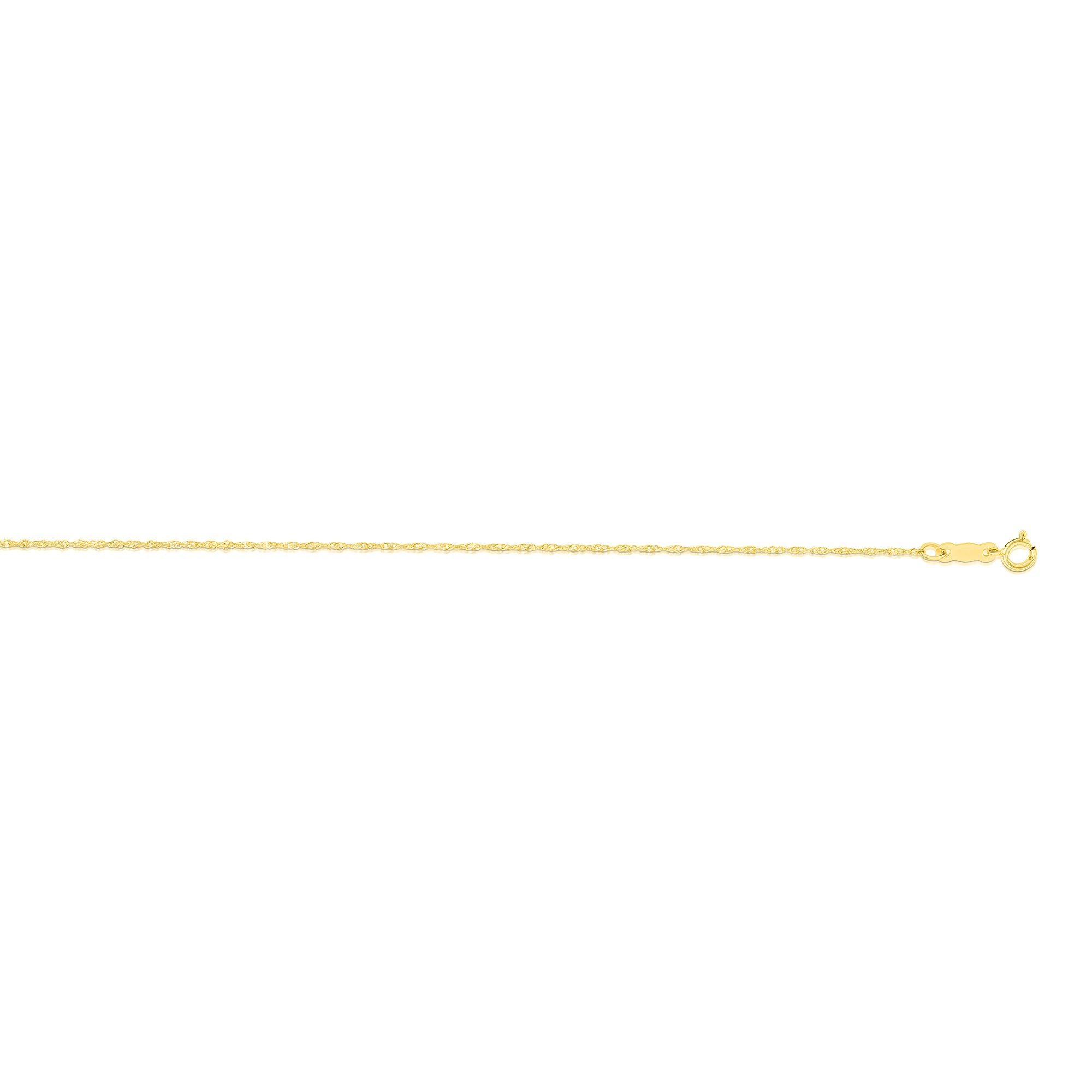 14k Solid Gold Singapore Chain